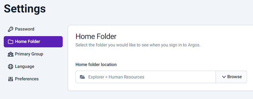 View your home folder.